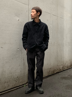 「curly」｜「アイテム（ジャケット/アウター）」を使った、福島大さん（メンズ・156cm）の春コーディネート