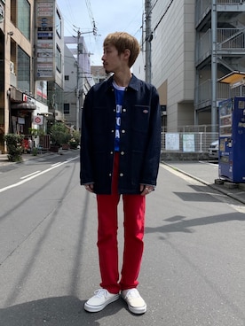 福島大さん(メンズ・156cm)の春コーディネート