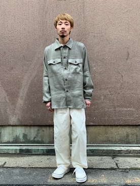 「SAKULA（サクラ）のアイテム」を使った、福島大さん（メンズ・156cm）の春コーディネート