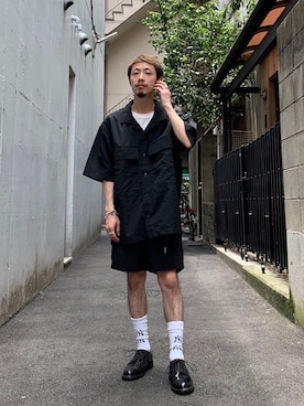 「WILD THINGS（ワイルドシングス）のアイテム」を使った、福島大さん（メンズ・156cm）の夏コーディネート