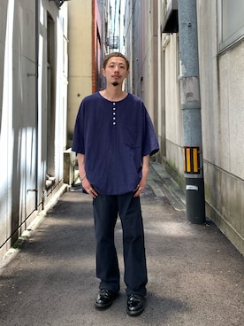 「SAKULA（サクラ）のアイテム」を使った、福島大さん（メンズ・156cm）の夏コーディネート