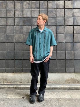 「SAKULA（サクラ）のアイテム」を使った、福島大さん（メンズ・156cm）の夏コーディネート