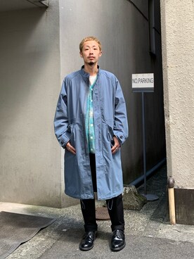「CIAOPANIC（チャオパニック）のアイテム（モッズコート）」を使った、福島大さん（メンズ・156cm）の秋コーディネート