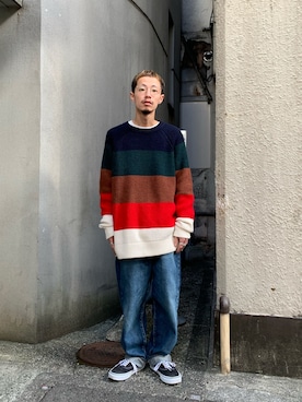 福島大さん(メンズ・156cm)の秋コーディネート