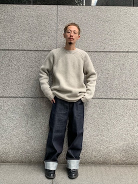 「SAKULA（サクラ）のアイテム」を使った、福島大さん（メンズ・156cm）の冬コーディネート