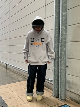 「SAKULA（サクラ）のアイテム」を使った、福島大さん（メンズ・156cm）の冬コーディネート