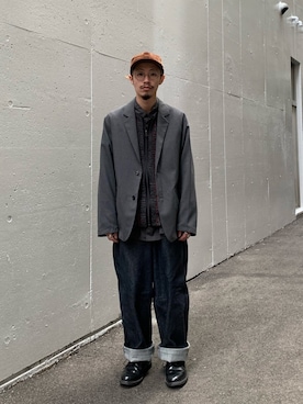 「SAKULA（サクラ）のアイテム」を使った、福島大さん（メンズ・156cm）の冬コーディネート