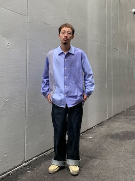 「SAKULA（サクラ）のアイテム」を使った、福島大さん（メンズ・156cm）の春コーディネート