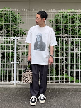 「ロックT」｜「アイテム（その他）」を使った、福島大さん（メンズ・156cm）の夏コーディネート