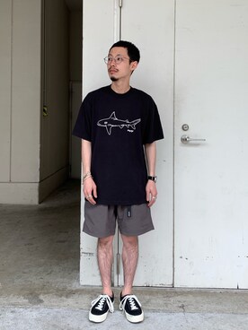 「WILD THINGS（ワイルドシングス）のアイテム（パンツ）」を使った、福島大さん（メンズ・156cm）の夏コーディネート