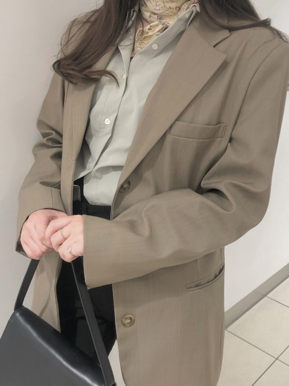 「韓国、STYLENANDA」｜「STYLENANDAのアイテム（ジャケット/アウター、ベージュ系）」を使った、ﾏ さん（レディース・165cm）の春コーディネートの1枚目の写真