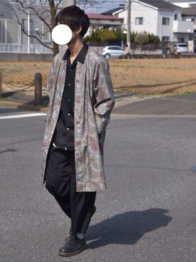 「AIVER（アイバー）のアイテム（スラックス）」を使った、Kazuyukiさん（メンズ・170cm）の春コーディネート