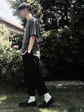「AIVER（アイバー）のアイテム（スラックス）」を使った、Kazuyukiさん（メンズ・170cm）の夏コーディネート