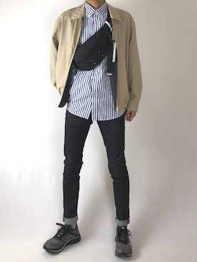 「Yves Saint Laurent（イヴサンローラン）のアイテム（その他アウター）」を使った、Kazuyukiさん（メンズ・170cm）の秋コーディネート