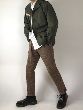 「COMME des GARCONS HOMME DEUX（コムデギャルソンオムドゥ）のアイテム（シューズ）」を使った、Kazuyukiさん（メンズ・170cm）の冬コーディネート