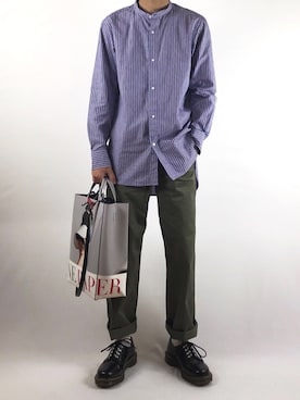 「COMME des GARCONS HOMME DEUX（コムデギャルソンオムドゥ）のアイテム（シューズ）」を使った、Kazuyukiさん（メンズ・170cm）の春コーディネート