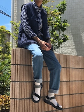 「FUJIROCKEEN」｜「アイテム（その他）」を使った、Kazuyukiさん（メンズ・170cm）の夏コーディネート
