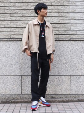 「u170」｜「アイテム（ブルゾン）」を使った、Kazuyukiさん（メンズ・170cm）の夏コーディネート