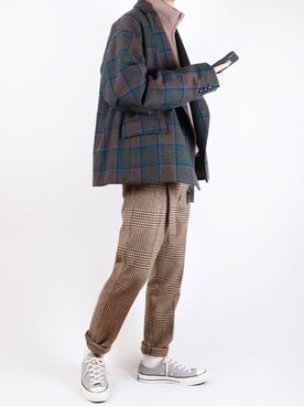 「Sacai（サカイ）のアイテム（その他パンツ）」を使った、Kazuyukiさん（メンズ・170cm）の秋コーディネート