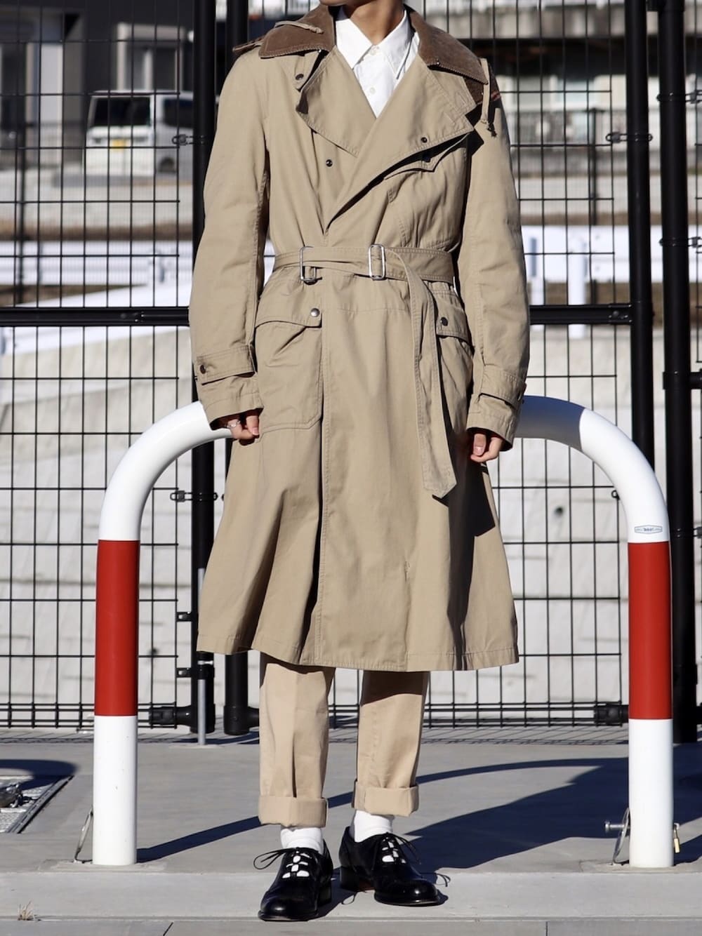 ENGINEERED GARMENTS ベージュ トレンチコート Mサイズ ps267-04.jpg