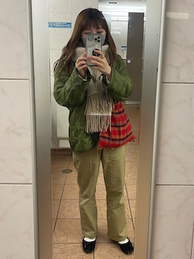 「アイテム（ミリタリージャケット）」を使った、ようさん（レディース・158cm・20代）の冬コーディネート