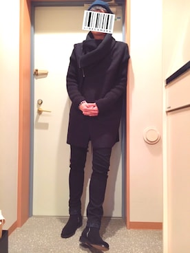 「Lee（リー）のアイテム（ハンチング/ベレー帽）」を使った、jyunichiさん（メンズ・177cm）の冬コーディネート