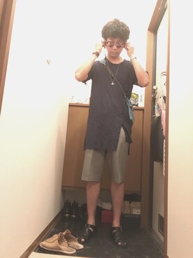 「Daniel Wellington（ダニエルウェリントン）の販売終了クラシックペティット アッシュフィールド32mm（アナログ腕時計）」を使った、jyunichiさん（メンズ・177cm）の夏コーディネート