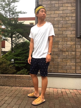 「Daniel Wellington（ダニエルウェリントン）の販売終了クラシックペティット アッシュフィールド32mm（アナログ腕時計）」を使った、jyunichiさん（メンズ・177cm）の夏コーディネート