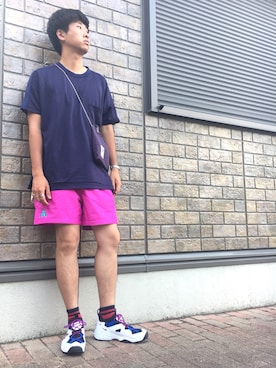 「ハデ色」｜「アイテム（アクセサリー）」を使った、jyunichiさん（メンズ・177cm）の夏コーディネート