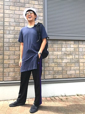 「Daniel Wellington（ダニエルウェリントン）の販売終了クラシックペティット アッシュフィールド32mm（アナログ腕時計）」を使った、jyunichiさん（メンズ・177cm）の夏コーディネート