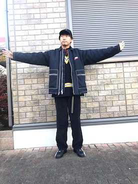 「TACASI（タキャシ）のアイテム」を使った、jyunichiさん（メンズ・177cm）の冬コーディネート