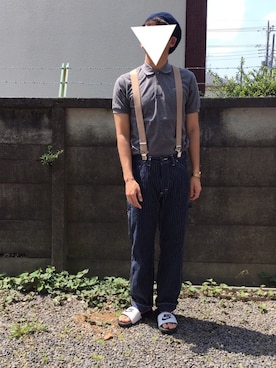 「Lee（リー）のアイテム（ハンチング/ベレー帽）」を使った、jyunichiさん（メンズ・177cm）の夏コーディネート