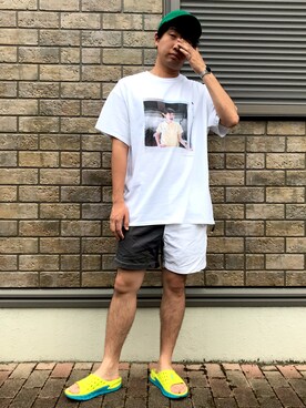 「Daniel Wellington（ダニエルウェリントン）の販売終了クラシックペティット アッシュフィールド32mm（アナログ腕時計）」を使った、jyunichiさん（メンズ・177cm）の夏コーディネート