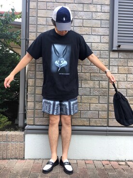 「Daniel Wellington（ダニエルウェリントン）の販売終了クラシックペティット アッシュフィールド32mm（アナログ腕時計）」を使った、jyunichiさん（メンズ・177cm）の夏コーディネート