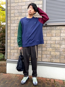 「BEAMS BOY（ビームスボーイ）のNAPRON / ミリタリー クレイジー ペイシェント バッグ（ハンドバッグ）」を使った、jyunichiさん（メンズ・177cm）の秋コーディネート