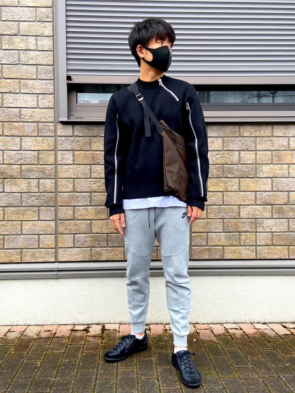 未使用級　ジョンローレンスサリバン　Pコート　カシミヤ混　ネイビー　紺　M-L JOHNLAWRENCESULLIVAN - Wool satin spencer jacket （BLACK