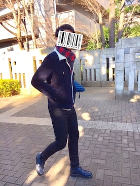 「Lee（リー）のアイテム（その他アウター）」を使った、jyunichiさん（メンズ・177cm）の冬コーディネート