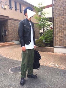 「BEAMS（ビームス）のアイテム（ハンチング/ベレー帽）」を使った、jyunichiさん（メンズ・177cm）の春コーディネート