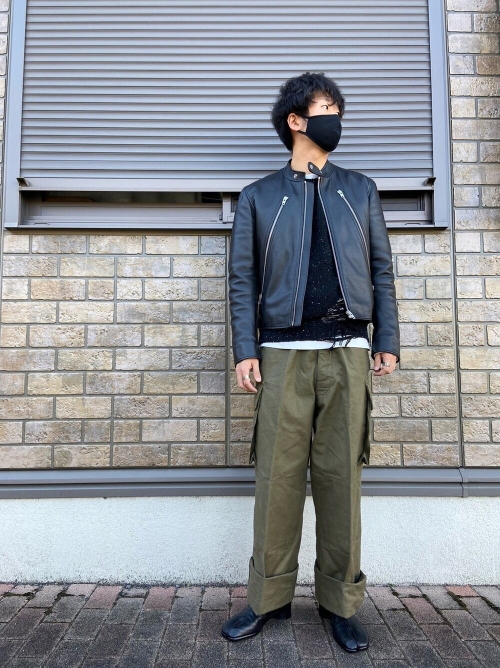 jyunichi｜Maison Margielaのライダースジャケットを使ったコーディネート - WEAR