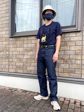 「2002R」｜「アイテム（帽子）」を使った、jyunichiさん（メンズ・177cm）の春コーディネート