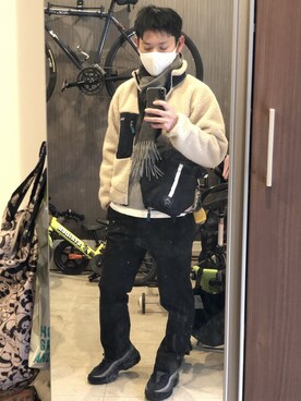 「patagonia」｜「アイテム（スラックス）」を使った、MiRaRさん（メンズ・167cm）の冬コーディネート