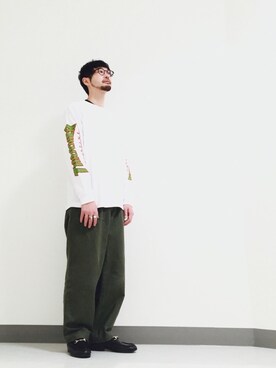 「THRASHER（スラッシャー）の【別注】 ＜THRASHER＞ LOGO LS TEE/Tシャツ（Tシャツ/カットソー、その他）」を使った、Shirou Takemotoさん（メンズ・171cm）の冬コーディネート