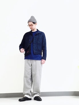 「BEAUTY&YOUTH UNITED ARROWS」｜「アイテム（デニムジャケット）」を使った、Shirou Takemotoさん（メンズ・171cm）の春コーディネート