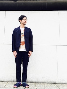 「BEAUTY&YOUTH UNITED ARROWS」｜「アイテム（その他アウター）」を使った、Shirou Takemotoさん（メンズ・171cm）の春コーディネート
