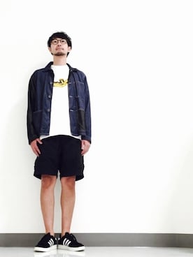 「Nothing special（ナッシングスペシャル）のアイテム」を使った、Shirou Takemotoさん（メンズ・171cm）の夏コーディネート