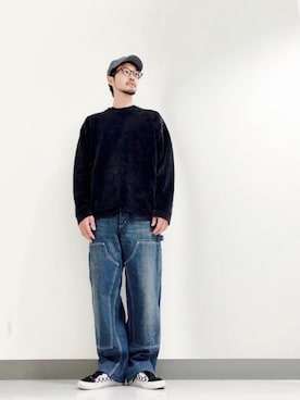 「BEAUTY&YOUTH UNITED ARROWS（ビューティーアンドユースユナイテッドアローズ）のBY シェニールヤーン ニット -MADE IN JAPAN-（ニット/セーター、その他）」を使った、Shirou Takemotoさん（メンズ・171cm）の秋コーディネート