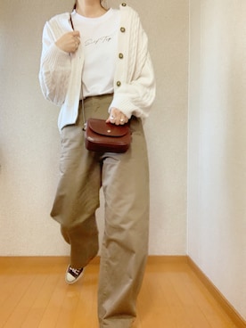 「jiggys shop（ジギーズショップ）のアイテム」を使った、ももたさん（レディース・170cm）の秋コーディネート