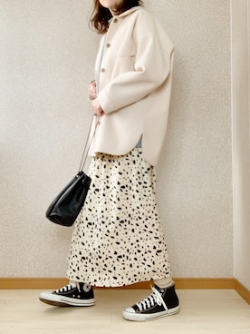 「しまむら（シマムラ）のアイテム（ジャケット/アウター）」を使った、ももたさん（レディース・170cm）の冬コーディネート