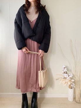 「メロートップス」｜「アイテム（アクセサリー）」を使った、ももたさん（レディース・170cm）の秋コーディネート
