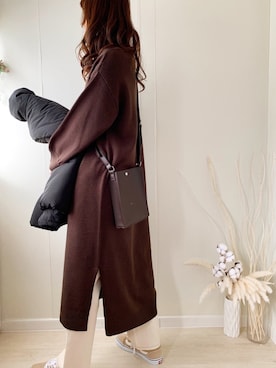 「EMMA  CLOTHES」｜「アイテム（ダウンジャケット/コート）」を使った、ももたさん（レディース・170cm）の冬コーディネート